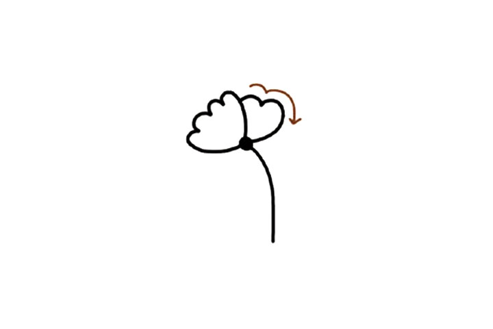 可爱小花虞美人简笔画教程-图3