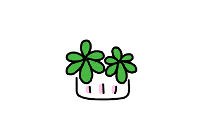 鸭掌木简笔画教程