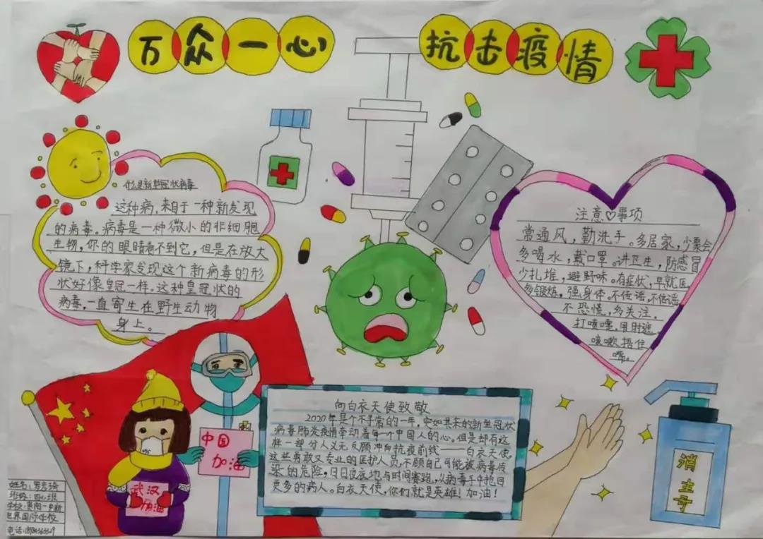 步骤2：《万众一心 抗击疫情》作者：贵阳市新世界国际学校 四（1）班 罗彦琦