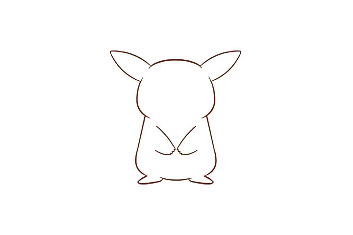 皮卡丘简笔画画法详解-图5