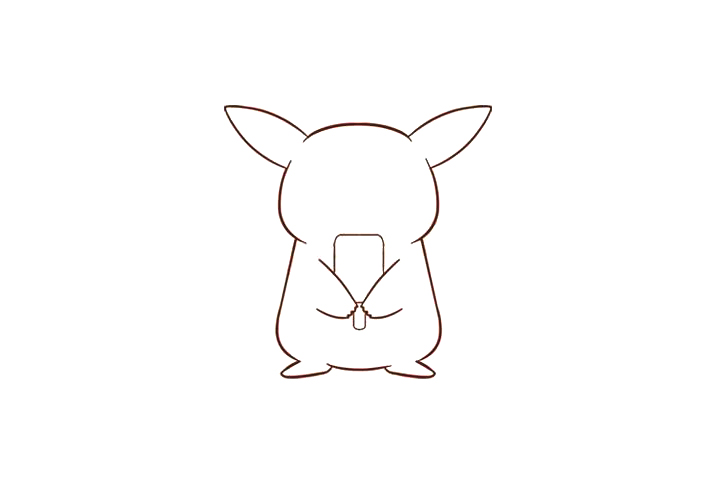 皮卡丘简笔画画法详解-图6