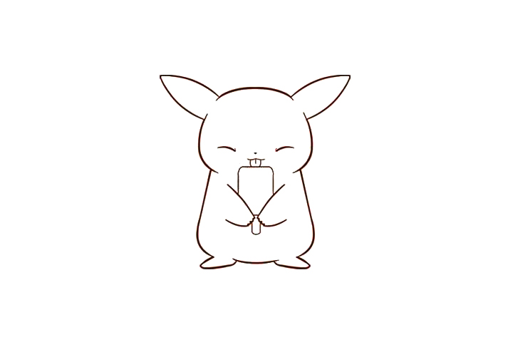 皮卡丘简笔画画法详解-图7