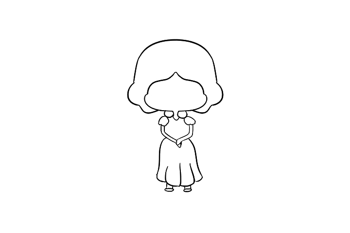 白雪公主简笔画教程-图6