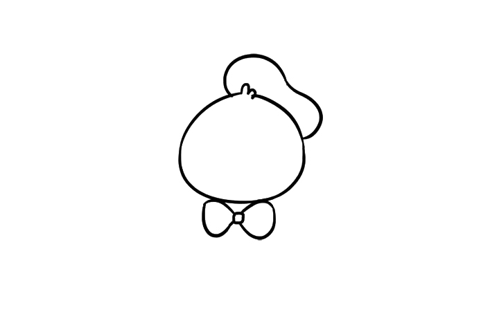 唐老鸭简笔画教程-图4