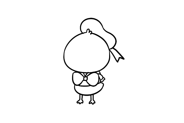 唐老鸭简笔画教程-图7