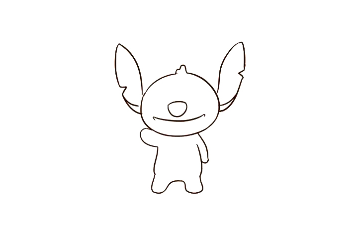 史迪奇简笔画教程-图5