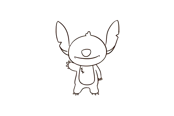 史迪奇简笔画教程-图6