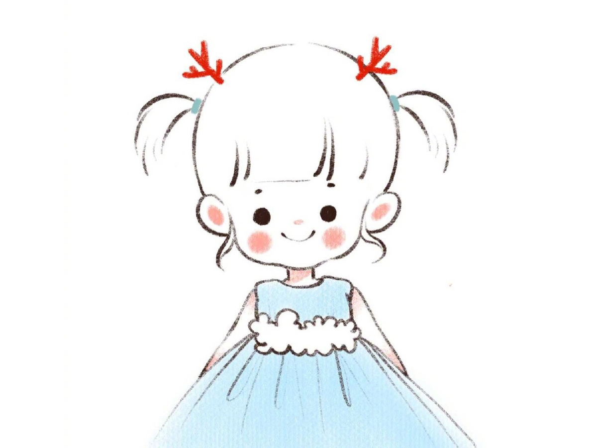 可爱小女孩简笔画图片-图6