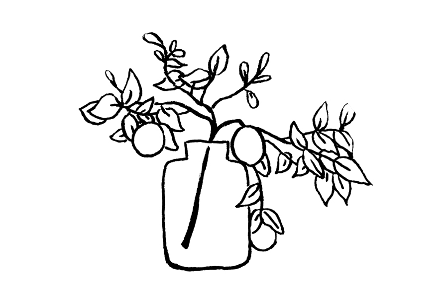 一组漂亮的花瓶插花简笔画图片-图5