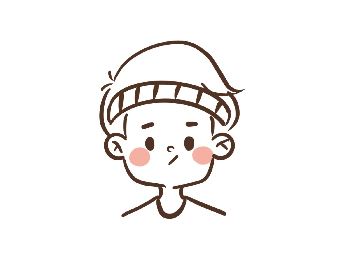 一组萌娃头像简笔画图片-图1