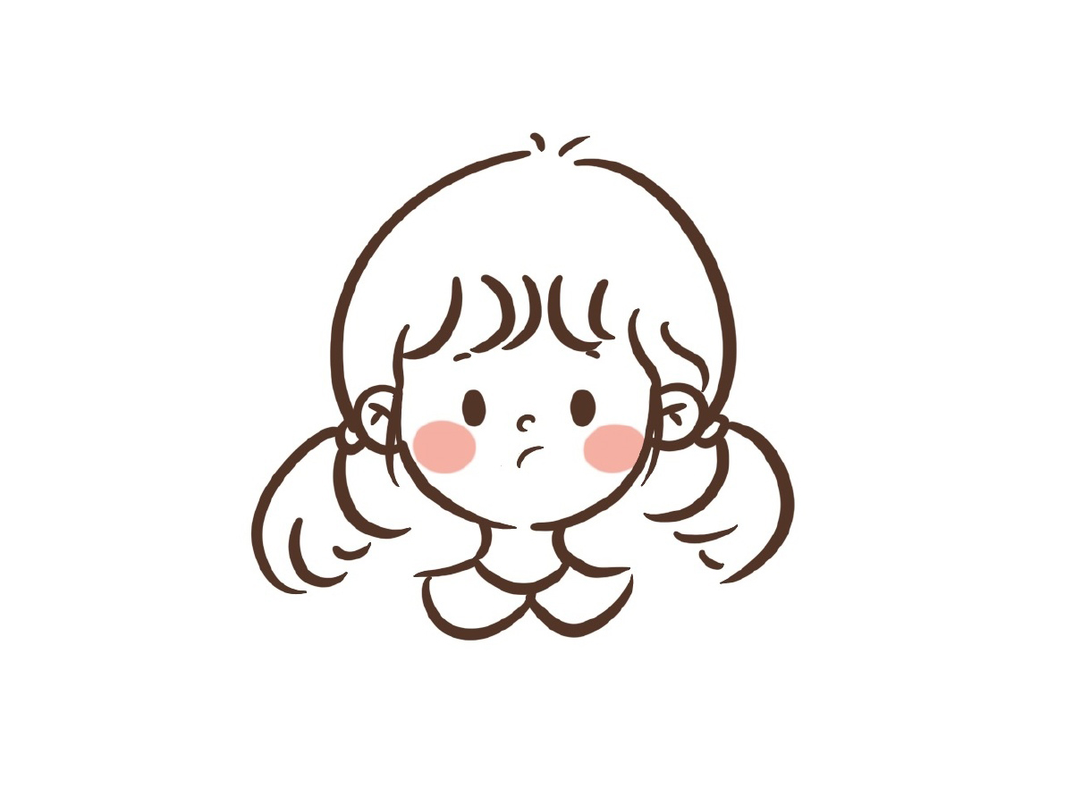 一组萌娃头像简笔画图片-图2