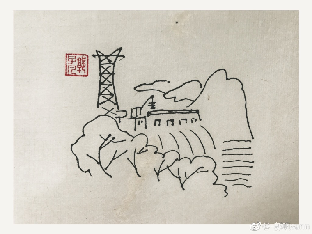 一组超简单的风景简笔画-图7