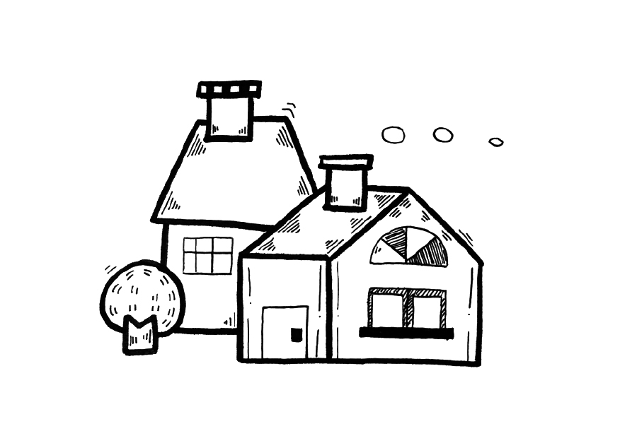 小房屋简笔画图片-图1