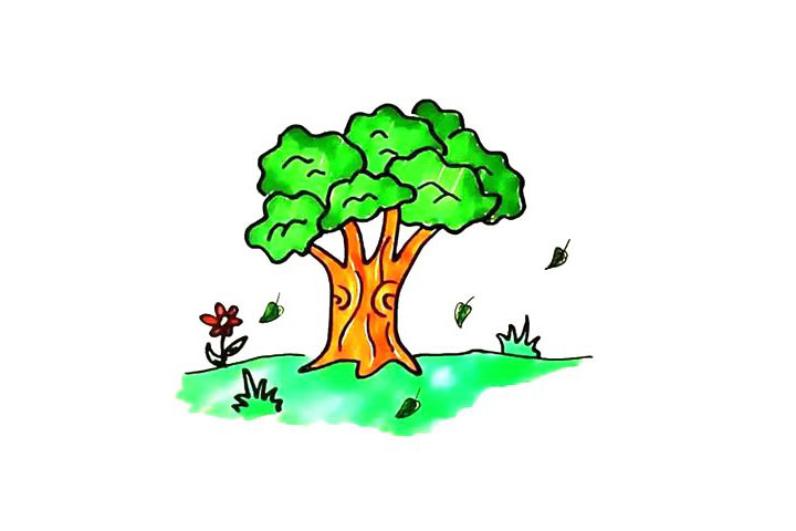 大树简笔画教程