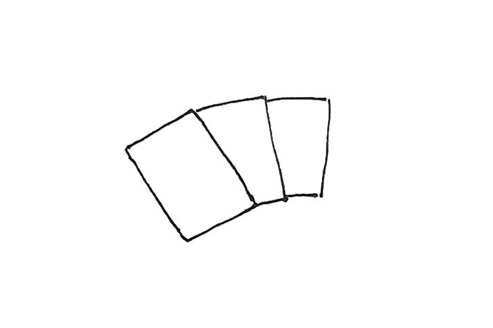 步骤2：然后在旁边再画上两个长方形。