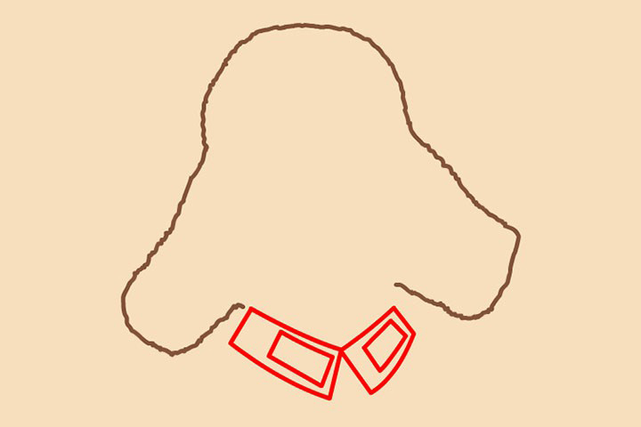 步骤3：四根直线，变变变，边城方块。