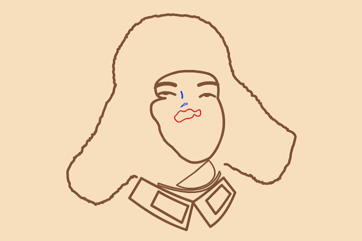 步骤7：小鱼也来凑热闹，溅起水花一朵朵。