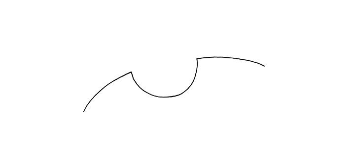 步骤1：首先画一条凹形的曲线.作为机身的上半部分。