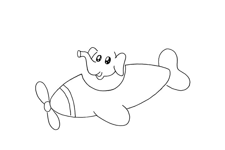 步骤8：它的眼睛大而有神.留出高光部分。