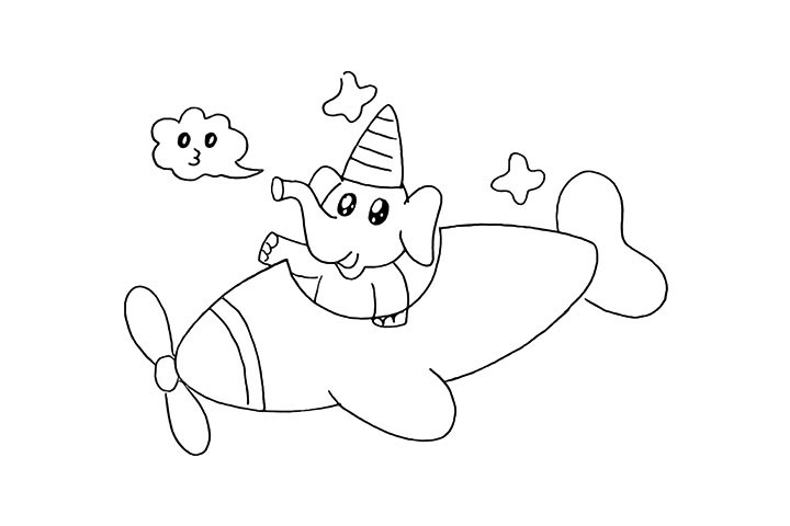 步骤11：然后我们在周围装饰一些云朵。