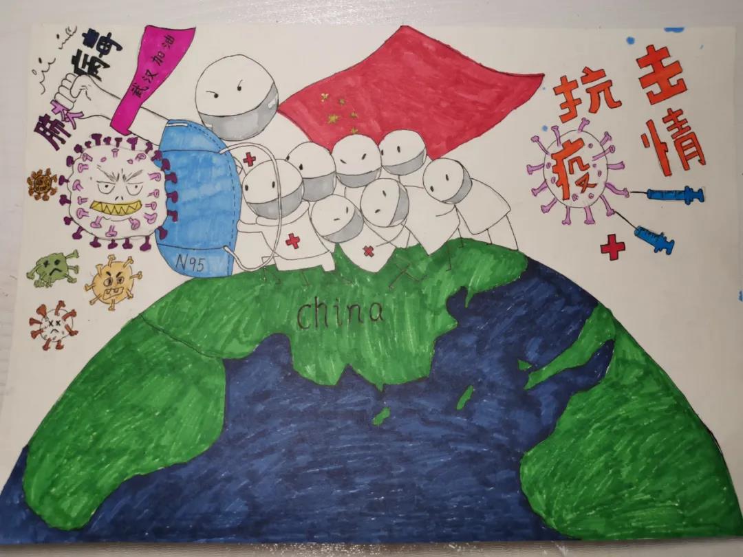步骤3：《抗击疫情》作者：南明区尚义路小学 三年级(10)班 杨千睿