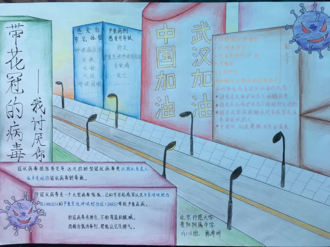 步骤4：《中国加油！武汉加油！》作者：北京师范大学贵阳附属中学 林希玥