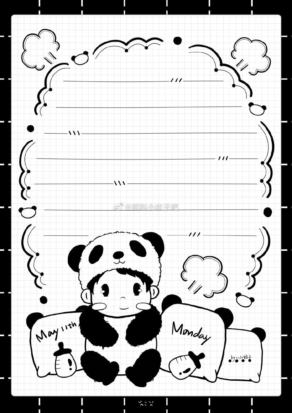 熊猫主题的手抄报排版-图9