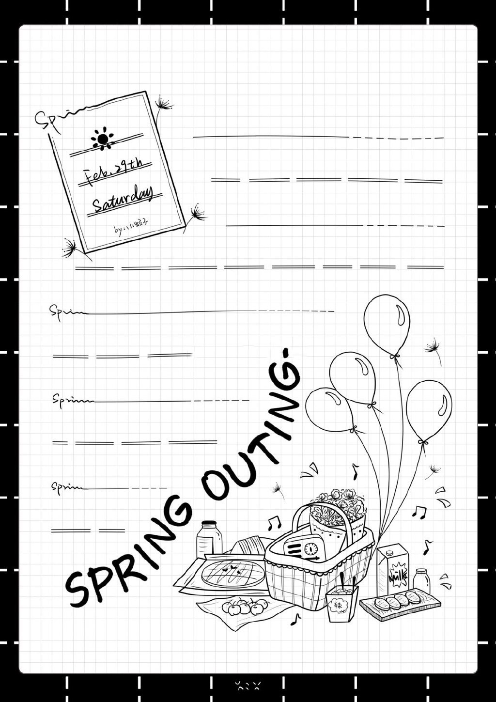 春天主题的手抄报排版-图3