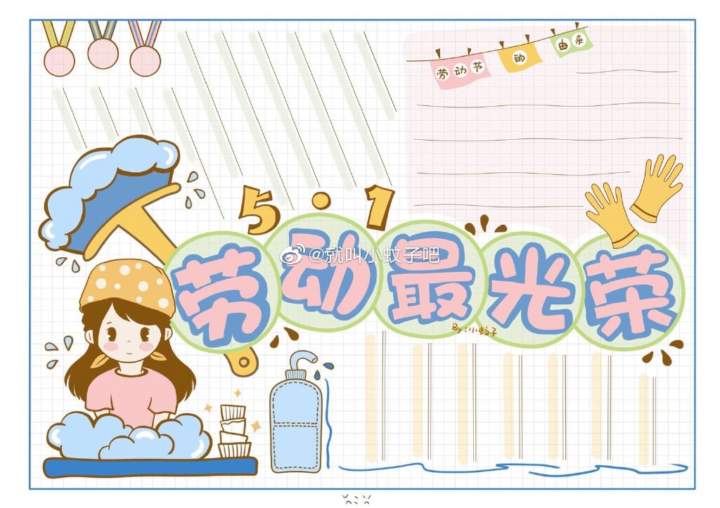 劳动节手抄报模板-图5