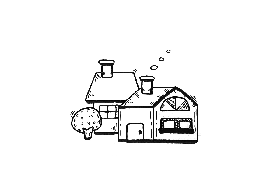 一组可爱小房子简笔画图片-图6