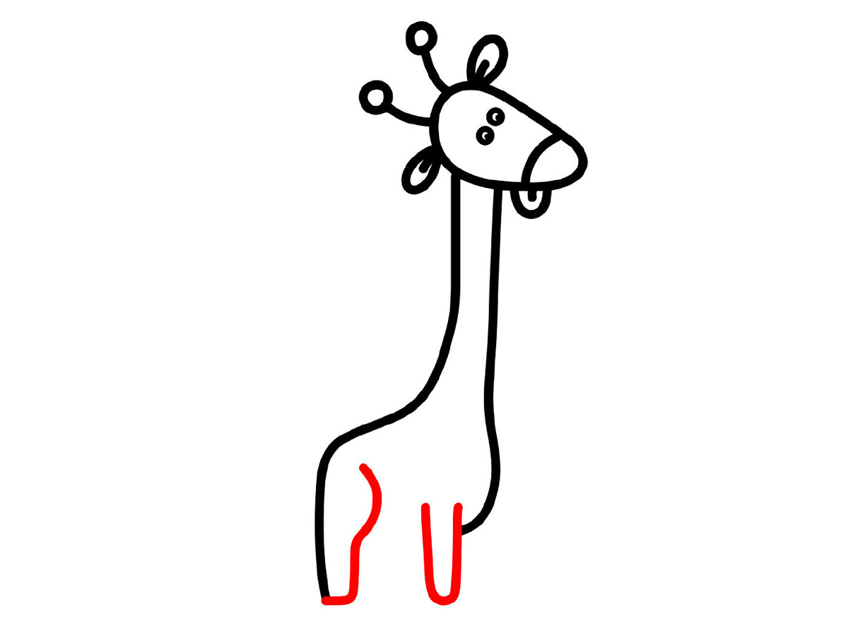 可爱长颈鹿画法教程-图6