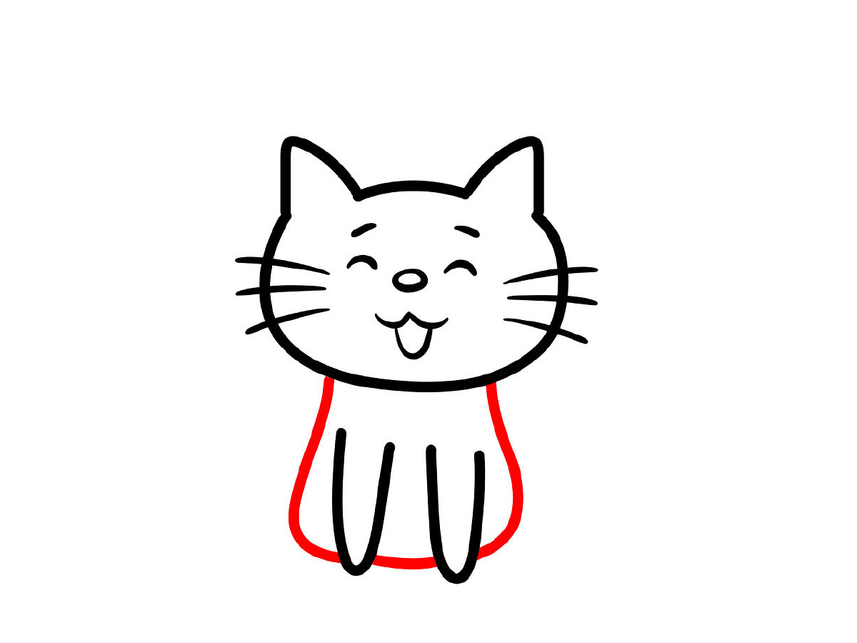 小橘猫简笔画画法步骤-图7