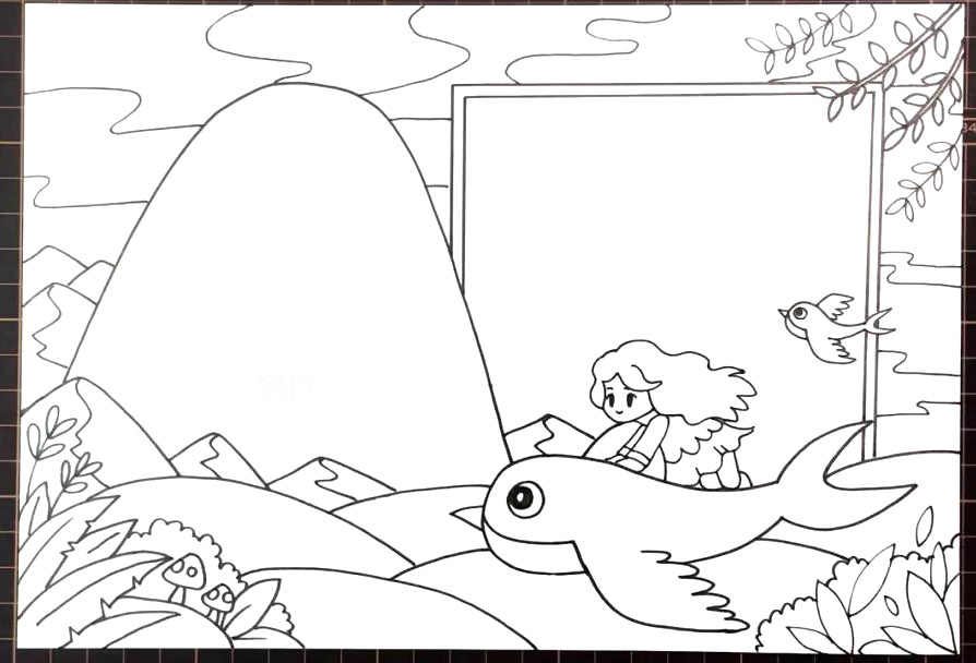 2020年春分手抄报步骤教程-图5