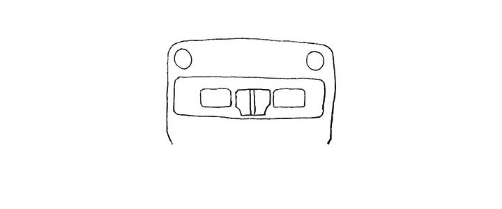 步骤3：在长方形的里面画上不规则的图形。