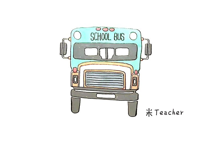 校车简笔画画法详解