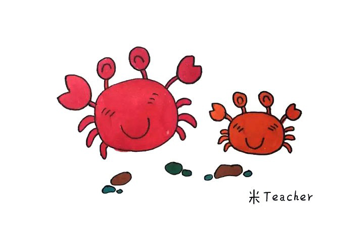 螃蟹简笔画教程