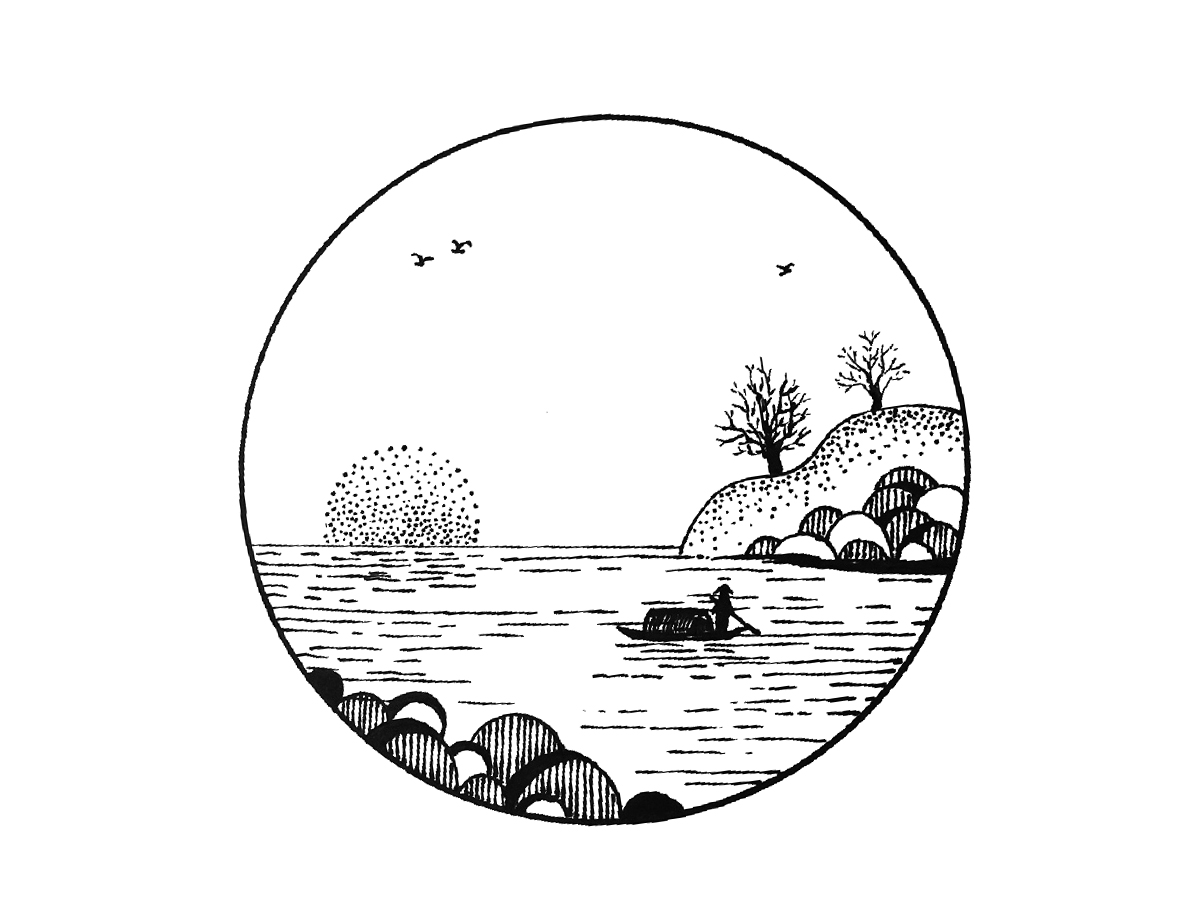 漂亮的风景简笔画图片-图4