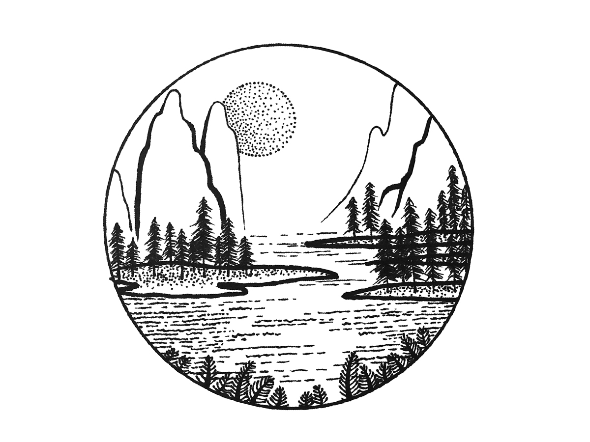 漂亮的风景简笔画图片-图8