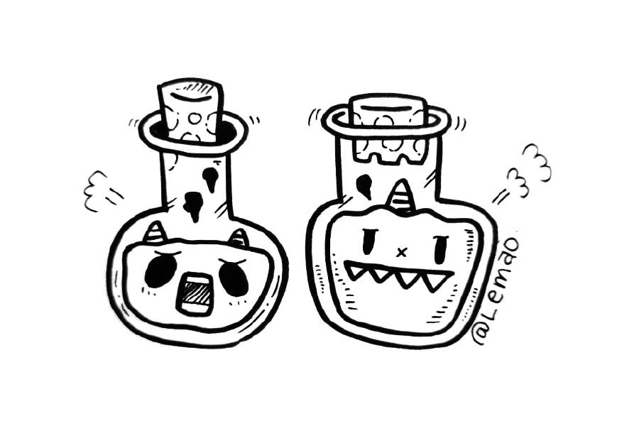 一组可爱小妖怪简笔画图片-图3