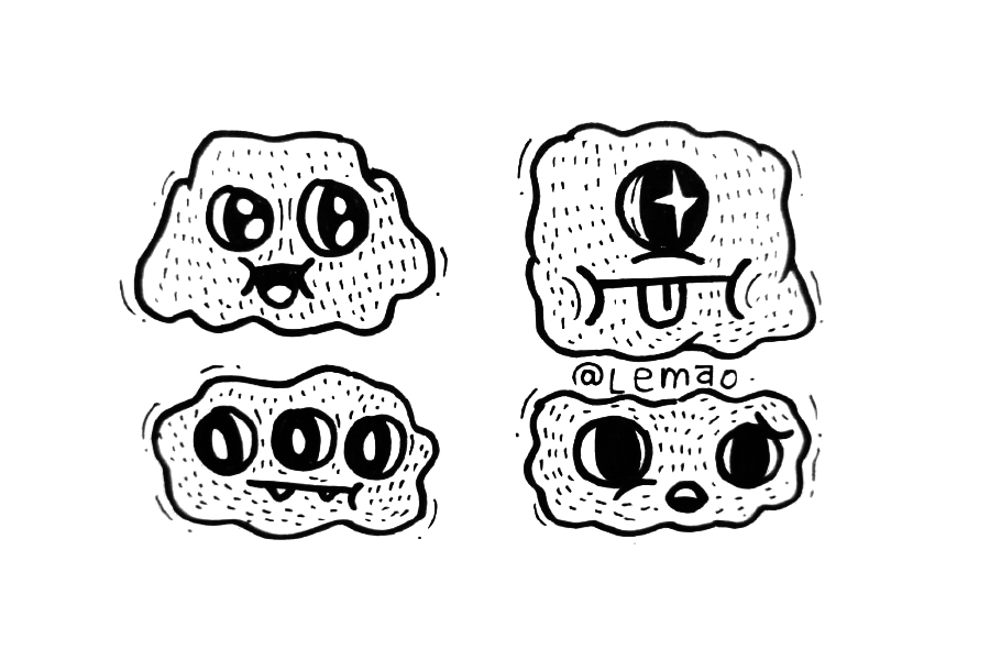 一组可爱小妖怪简笔画图片-图5