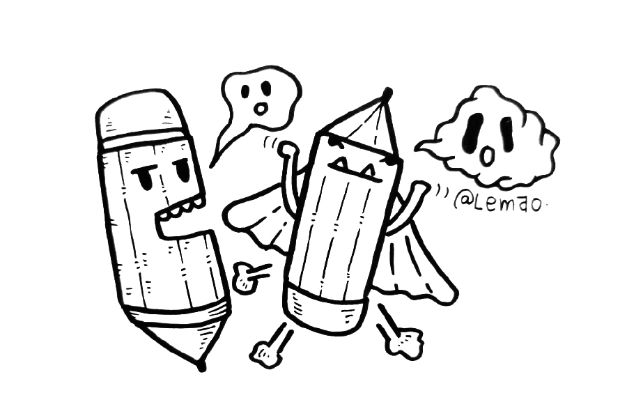 一组可爱小妖怪简笔画图片-图7