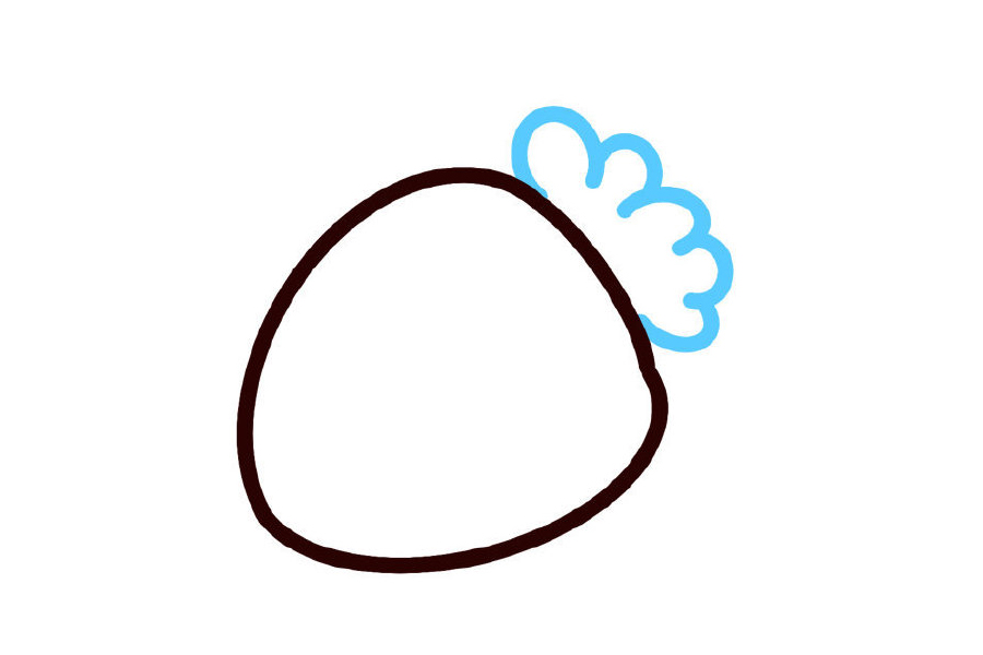 步骤4：画可爱的小叶子。