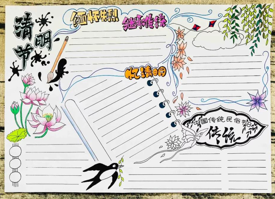 清明节缅怀先烈继承传统手抄报-图6