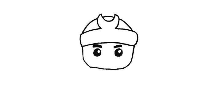 步骤4：他粗粗的眉毛.眼睛留出高光部分。