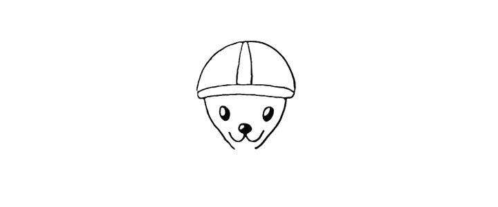 步骤4：以及它的鼻子和嘴巴。