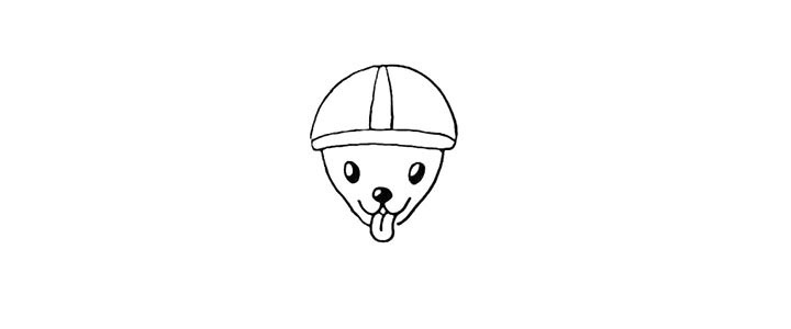 步骤5：接着在缺口处画出它长长的舌头。