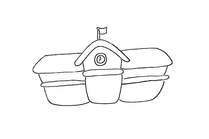 步骤6：接着画出下面的钟表。