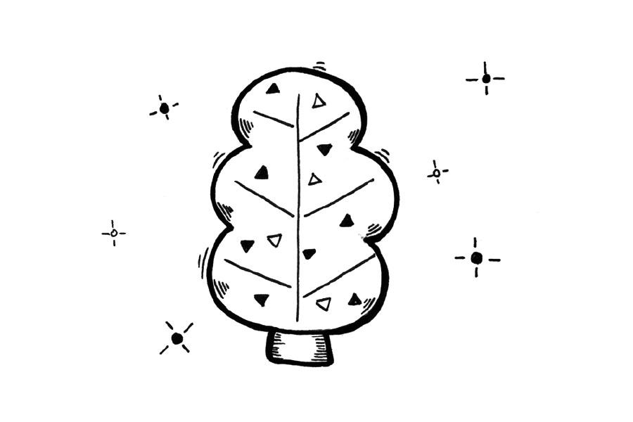 一组可爱的小树简笔画图片-图4