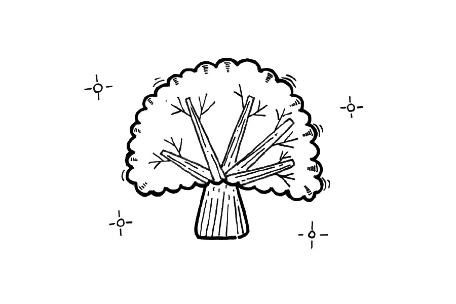 一组可爱的小树简笔画图片-图5