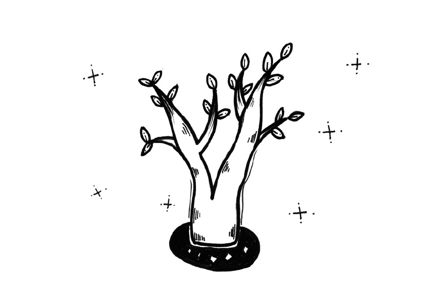 一组可爱的小树简笔画图片-图6